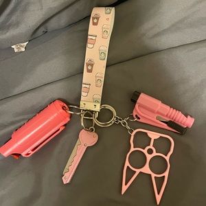 Pink Coffee self defense keychain